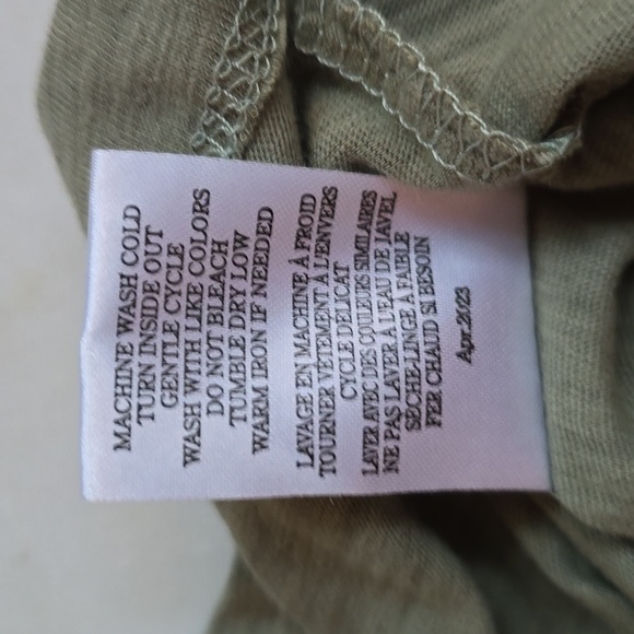 NWT Z-Supply olive green cuffed sleeve mini t-shirt dress size small - Picture 12 of 15